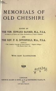 Cover of: Memorials of old Cheshire by Barber, Edward