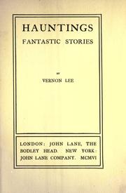 Cover of: Hauntings, Fantastic stories: by Vernon Lee.