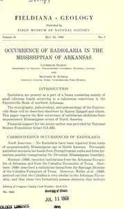 Cover of: Occurrence of Radiolaria in the Mississippian of Arkansas by Catherine Nigrini