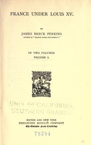 Cover of: France under Louis XV. by James Breck Perkins