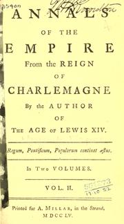 Cover of: Annals of the Empire from the reign of Charlemagne