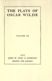 Front cover of Plays by Oscar Wilde
