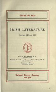 Cover of: Irish literature