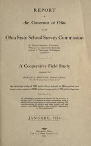 Report to the governor of Ohio by the Ohio state school survey commission.. by Ohio. State school survey commission.