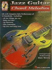Cover of: Jazz Guitar Chord Melodies (Guitar Solo) | Dan Towey