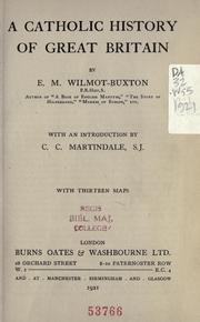 Cover of: A Catholic history of Great Britain by E. M. Wilmot-Buxton