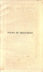 Cover of: Poems of sentiment by Ella Wheeler Wilcox