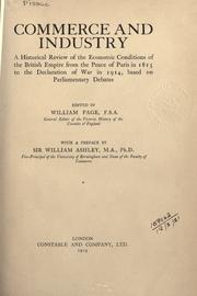 Cover of: Commerce and industry by William Page