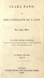 Cover of: Clara Fane, or, The contracts of a life