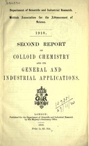 Cover of: Reports on colloid chemistry: and its general and industrial applications.