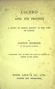 Cicéron et ses amis by Boissier, Gaston