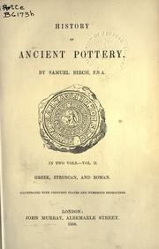 Cover of: History of ancient pottery by Samuel Birch