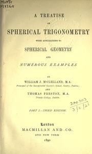 A treatise on spherical trigonometry by William J. M'Clelland