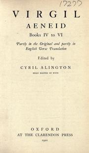 Cover of: Aeneid, books IV to VI