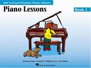 Cover of: Piano Lessons - Book 1: Hal Leonard Student Piano Library