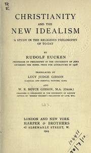 Cover of: Christianity and the new idealism by Rudolf Eucken