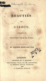 Cover of: The  beauties of Gibbon, consisting of selections from his works