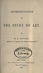 Cover of: Introduction to the study of art.