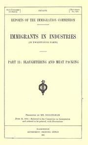 Cover of: Reports of the Immigration Commission. by United States. Immigration Commission (1907-1910)