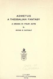 Admetus by Irving E. Outcalt