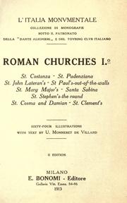 Cover of: Roman churches I.o: sixty-four illustrations with text