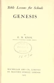 Cover of: Genesis