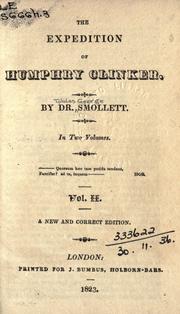 Cover of: The expedition of Humphry Clinker. by Tobias Smollett