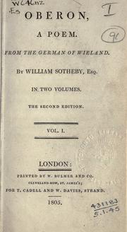 Oberon, a poem, from the German of Wieland. By William Sotheby, Esq. In two volumes. .. by Christoph Martin Wieland