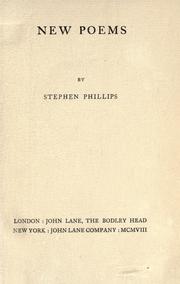 Cover of: New poems. by Stephen Phillips
