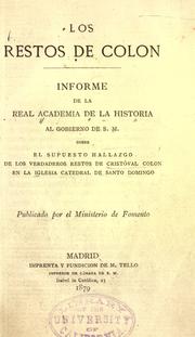 Los restos de Colon by Real Academia de la Historia (Spain)