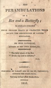 Cover of: The perambulations of a bee and a butterfly by Elizabeth Sandham