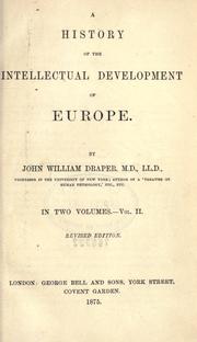 Cover of: History of the intellectual development of Europe. by John William Draper