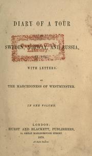 Cover of: Diary of a tour in Sweden, Norway, and Russia, in 1827: with letters.