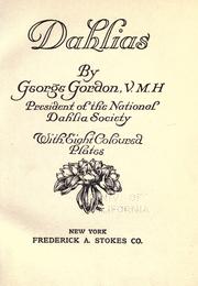 Cover of: Dahlias. by Gordon, George
