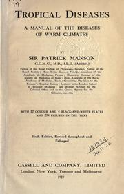 Tropical diseases by Manson, Patrick Sir
