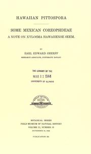 Cover of: Hawaiian Pittospora. by Earl Edward Sherff
