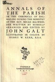Cover of: Annals of the parish by John Galt