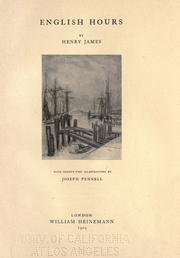 Cover of: English hours by Henry James