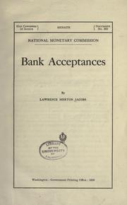 Cover of: Bank acceptances. by Lawrence Merton Jacob