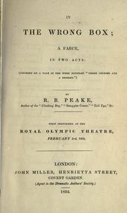 Cover of: In the wrong box by Richard Brinsley Peake