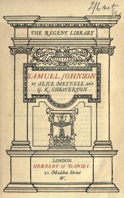 Cover of: Samuel Johnson by Samuel Johnson