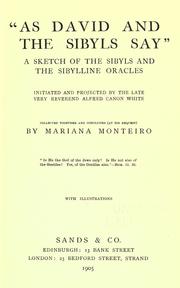 Cover of: "As David and the sibyls say" by Mariana Monteiro