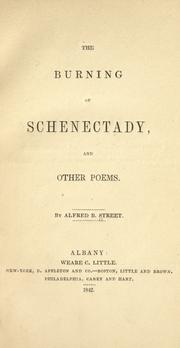 The burning of Schenectady by Alfred Billings Street