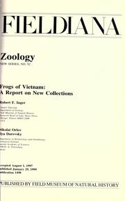 Cover of: Frogs of Vietnam: a report on new collections