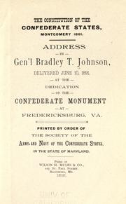 Cover of: The constitution of the Confederate States, Montgomery, 1861: address