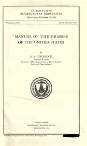 Cover of: Manual of the grasses of the United States...