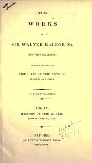 Cover of: Works, now first collected by Walter Raleigh