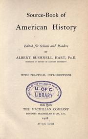 Cover of: Source-book of American history by Albert Bushnell Hart