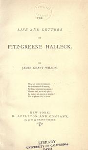 Cover of: The life and letters of Fitz-Greene Halleck by James Grant Wilson