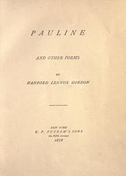 Cover of: Pauline and other poems
